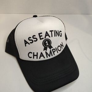 Black and White Champion Trucker Hat